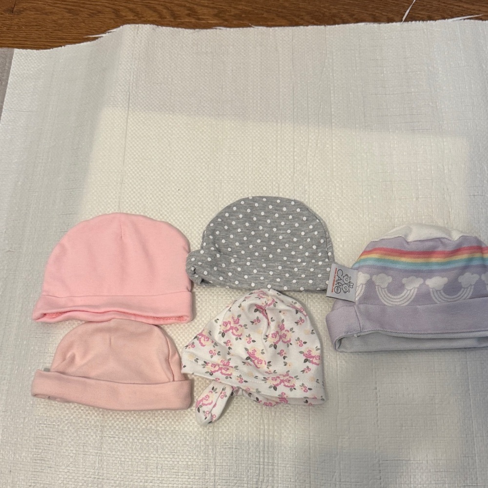 Charming Kids Hat Collection - Pink, Gray, and Multicolor
